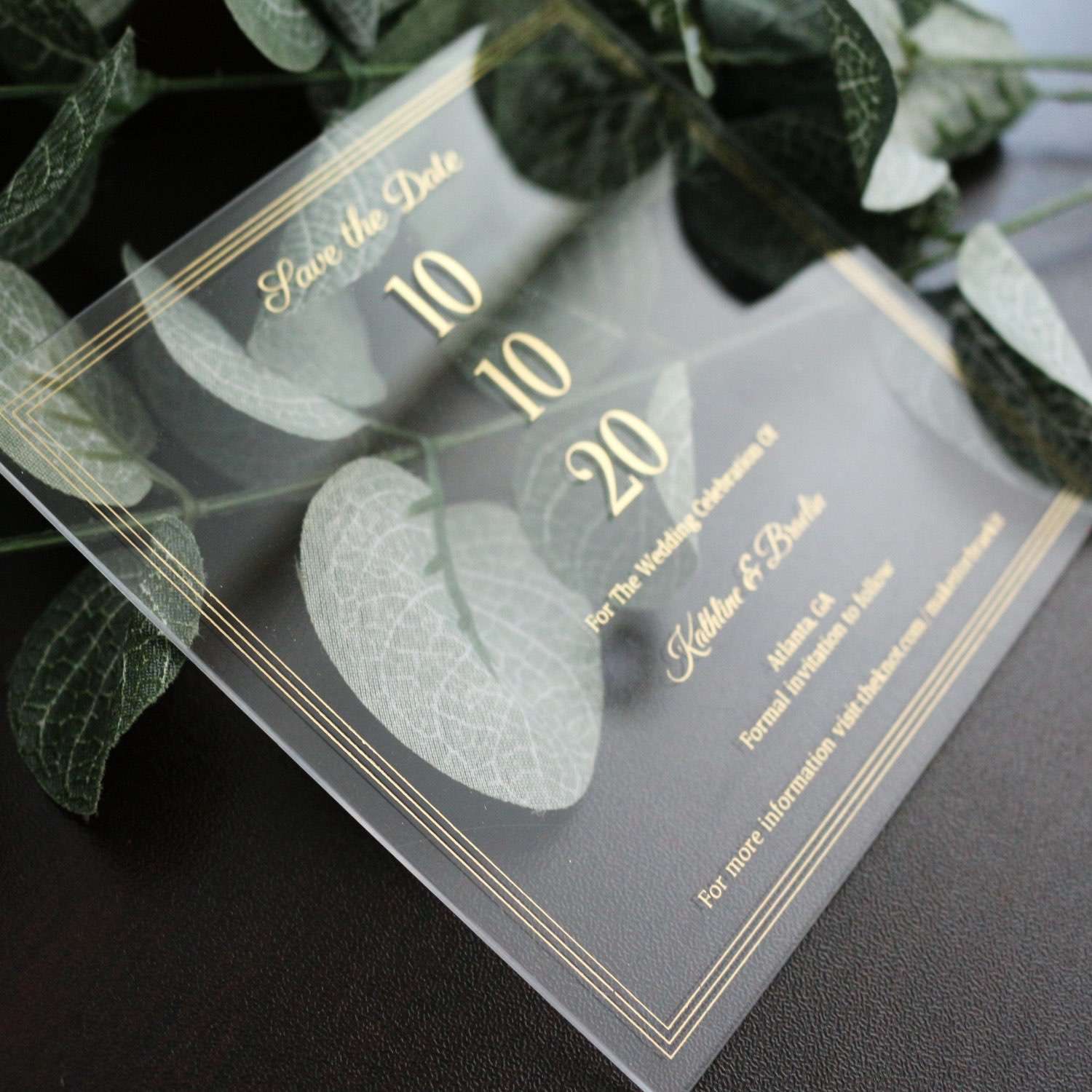 Acrylic Invitation Card Wedding Invitation Personalized Custom